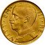 Italy 50 Lira Vittorio Emanuele III 1931 R Yr X KM# 71 VITT EM III RE G ROMAGNOLI A MOTTI INC coin obverse