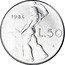 Italy 50 Lira Roman gods. Vulcan 1984 R KM# 95.1 1981 L.50 R coin reverse