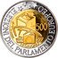 Italy 500 Lira 20th Anniversary of the First Election of European Parliament 1999 R Proof KM# 203 R L.500 1979 1999 13 GIUGNO L. DE SIMONI ELEZIONI DEL PARLAMENTO EUROPEO coin reverse