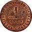 Italy Centesimo Venice 1849 ZV KM# 807 CENTESIMO 1 1849 DI LIRA CORRENTE coin reverse