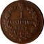 Italy Centesimo Vittorio Emanuele II 1862 N KM# 1.2 1 CENTESIMO 1862 N coin reverse