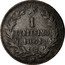 Italy Centesimo Vittorio Emanuele II 1861 M KM# 1.1 1 CENTESIMO 1867 M coin reverse