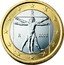 Italy Euro Vitruvian Man 2002 R KM# 216 RI R 2002 LC coin obverse