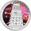 Niue One Dollar Daleks 2014  Proof DOCTOR WHO DW LOGO © 2012& TM BBC.LICENSED BY BBC WW LTD. EXTERMINATE EXTERMINATE EXTERMINATE 1/2 OZ 999 FINE SILVER coin reverse