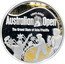 Australia 1 Dollar Centenary Australian Tennis Open 1905-2005 2005 KM# 830 AUSTRALIAN OPEN 1905-2005 THE GRAND SLAM OF ASIA/PACIFIC 1 O 999 SILVER LG coin reverse