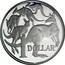 Australia 1 Dollar Kangaroos 2004 B Proof KM# 489a 1 DOLLAR coin reverse