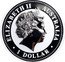 Australia 1 Dollar Lunar Dragon (Gilded) 2000 KM# 424a ELIZABETH II AUSTRALIA 1 DOLLAR IRB coin obverse