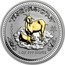 Australia 1 Dollar Lunar Goat (Gilded) 2003 KM# 665a 2003 1 OZ 999 SILVER SA coin reverse