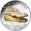 Australia 1 Dollar Saltwater Crocodile - Bindi 2013 KM# 2029 SALTWATER CROCODILE BINDI - ONE DOLLAR 1 OZ .999 AG coin reverse
