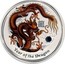 Australia 1 Dollar Year of the Dragon (Brown) 2012 KM# 1664.10 YEAR OF THE DRAGON P coin reverse