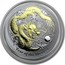 Australia 1 Dollar Year of the Dragon (Gilded) 2012 KM# 1664.1 YEAR OF THE DRAGON P coin reverse