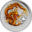 Australia 1 Dollar Year of the Dragon (Orange) 2012 KM# 1664.8 YEAR OF THE DRAGON P coin reverse