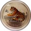 Australia 1 Dollar Year of the Tiger (Colorized) 2010 KM# 1317b YEAR OF THE TIGER P coin reverse