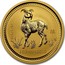 Australia 100 Dollars Lunar Goat 2003 KM# 713 2003 1 OZ 9999 GOLD coin reverse