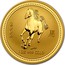 Australia 100 Dollars (Lunar Horse) KM# 587 2002 1 OZ 9999 GOLD coin reverse