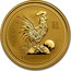 Australia 100 Dollars Lunar Rooster 2005 KM# 796 2005 1 OZ 9999 GOLD coin reverse