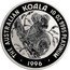 Australia 1000 Dollars (Koalas on a Tree) KM# 186 AUSTRALIAN KOALA 10 OZ 9995 PLATINUM 1996 coin reverse