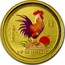 Australia 15 Dollars Year of the Rooster 2005 P Proof KM# 794a 2005 1/10 OZ 9999 GOLD coin reverse