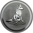 Australia 2 Dollars Lunar Dog 2006 KM# 1884 2006 2 OZ 999 SILVER coin reverse