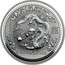 Australia 2 Dollars Lunar Dragon 2000 KM# 523 2000 2 OZ 999 SILVER coin reverse