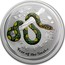 Australia 2 Dollars Year of the Snake (Colorized) 2013 KM# 1833a YEAR OF THE SNAKE P coin reverse
