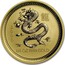 Australia 25 Dollars Lunar Dragon 2000 KM# 527 2000 1/4 OZ 9999 GOLD coin reverse