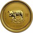 Australia 25 Dollars Lunar Pig 2007 KM# 1893 2007 1/4 OZ 9999 GOLD coin reverse
