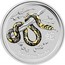 Australia 30 Dollars Year of the Snake (Colorized) 2013 KM# 1834a YEAR OF THE SNAKE P coin reverse