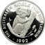 Australia 3000 Dollars (Koala) KM# 187 THE AUSTRALIAN KOALA 1 KILO 9995 PLATINUM 1992 coin reverse