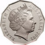 Australia 50 Cents Queen's 50th Anniversary of Accession 2002 KM# 645a ELIZABETH II AUSTRALIA 2002 IRB coin obverse