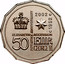 Australia 50 Cents Queen's 50th Anniversary of Accession 2002 KM# 645 ELIZABETH ACCESSION FIFTIETH ANNIVERSARY 1952.2002 50 E II R GEORGE VI coin reverse