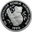Australia 50 Dollars (The Australian Koala) KM# 148 THE AUSTRALIAN KOALA 1/2 OZ 9995 PLATINUM 1990 P JB coin reverse