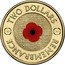 Australia Two Dollars Remembrance Day (Colorized) 2012 KM# 2007A TWO DOLLARS LEST WE FORGET REMEMBRANCE DAY REMEMBRANCE coin reverse