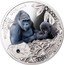 Niue 1 Dollar Mountain Gorilla 2014 mw Proof MOUNTAIN GORILLA ENDANGERED ANIMAL SPECIES coin reverse