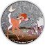 Niue Two Dollars Bambi & Butterfly 2022  Proof 1 OZ 999 FINE SILVER © DISNEY coin reverse