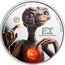 Niue 2 Dollars (Elizabeth II -E.T. the Extra-Terrestrial) © UNIVERSAL CITY STUDIOS LLC. ALL RIGHTS RESERVED 1 OZ .999 AG 40 E.T. THE EXTRA-TERRESTRIAL coin reverse