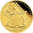 Niue 25 Dollars Mickey & Friends. Pluto 2014  Proof PLUTO 1/4 OZ 9999 GOLD ©DISNEY coin reverse