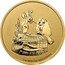 Niue 250 Dollars (Lady and the Tramp) 1 OZ 9999 FINE GOLD © DISNEY coin reverse