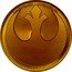 Niue 250 Dollars (Rebel Alliance) 1 OZ 9999 FINE GOLD © & TM LUCASFILM LTD coin reverse