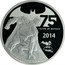 Niue Five Dollars (Batman) 75 YEARS OF BATMAN 2014 TM TM & ©DC COMICS. (914) 2 OZ .999 FINE SILVER coin reverse