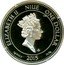 Niue One Dollar Aureus Diana 2015  Proof with gold printing ELIZABETH II NIUE ONE DOLLAR AG999.9 2015 15.5G coin obverse