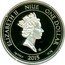 Niue One Dollar Aureus Salus 2015  Proof with gold printing ELIZABETH II NIUE ONE DOLLAR AG999.9 2015 15.5G coin obverse