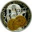 Niue One Dollar Aureus Salus 2015  Proof with gold printing OMNIUM ARTIUM MEDICINA NOBLISSIMA RST coin reverse