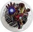 Niue Two Dollars (Age of Ultron. Iron Man) IRON MAN MARVEL 2015 1 OUNCE .999 FINE SILVER © MARVEL coin reverse