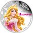 Niue Two Dollars (Aurora) DISNEY AURORA © DISNEY 1 OZ 999 FINE SILVER coin reverse