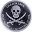 Niue Two Dollars (Calico Jack) CALICO JACK EM JOLLY ROGER 1 OZ 9999 FINE SILVER coin reverse