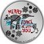 Niue Two Dollars (Elizabeth II -Season's Greetings) MERRY FORCE BE WITH YOU 1 OZ 999 FINE SILVER © & TM LUCASFILM LTD. coin reverse