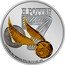 Niue Two Dollars Golden Snitch 2022  Proof H.POTTER 07 1 OZ 999 FINE SILVER WIZARDING WORLD © & TM WBEI. (S22) coin reverse