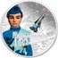 Niue Two Dollars (Scott Tracy) THUNDERBIRD TB1 THUNDERBIRDS IR 1 OZ 999 FINE SILVER © ITC coin reverse