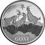 Niue Two Dollars (Year of the Goat) 1 OZ 999 FINE SILVER 2015 YEAR OF THE GOAT coin reverse